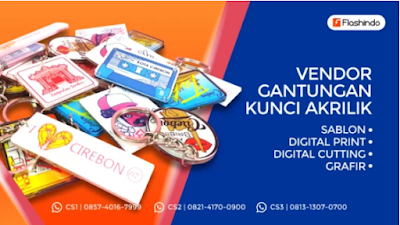 vendor spesialis gantungan kunci akrilik custom