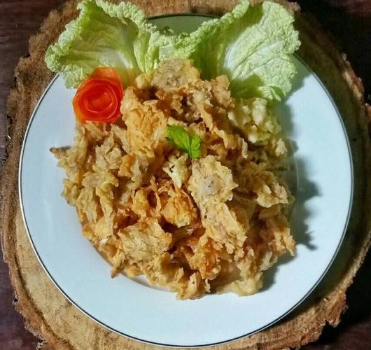 resep jamur merang crispy, cara membuat jamur merang crispy