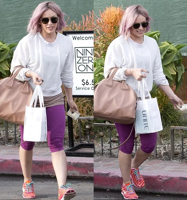 Hillary Duff Goes Pink