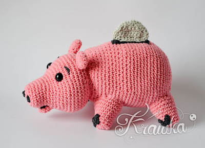 Krawka: Piggy bank vintage toy crochet pattern toy story inspired amigurumi pattern by Krawka