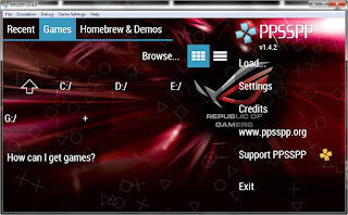 Emulator PPSSPP for PC Change Background UI