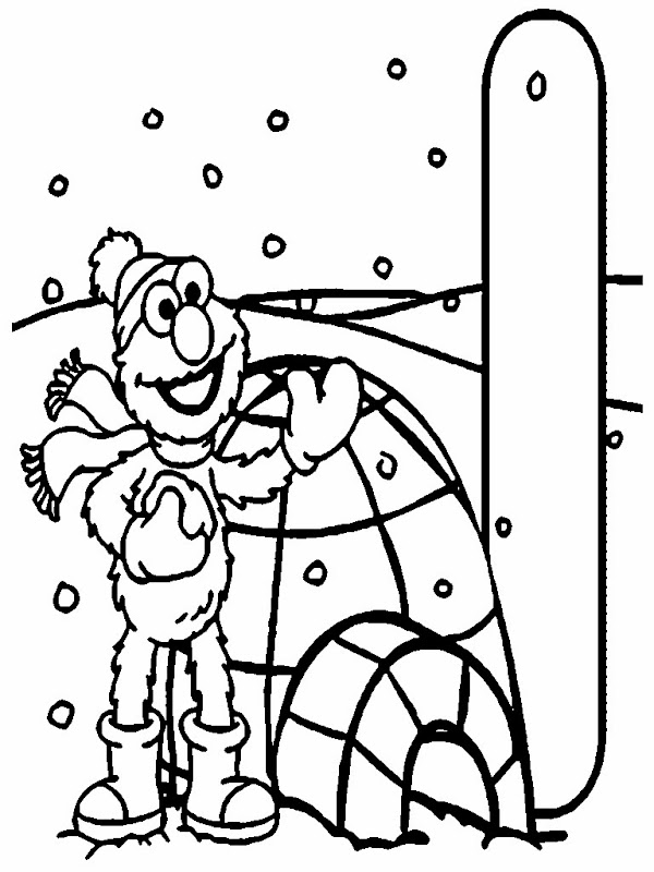 Sesame Street Elmo Coloring Pages title=