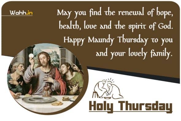 Holy Thursday Prayer  Caption