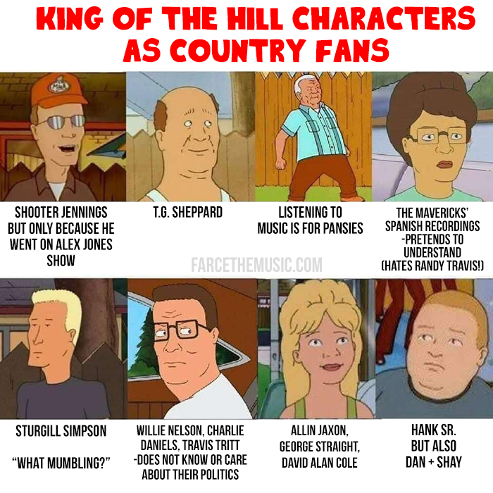 Farce the Music: King of the Hill Characters as Country Fans