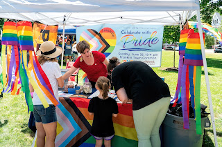 the Franklin LGBTQ+ Alliance tent was centrally located and busy all day