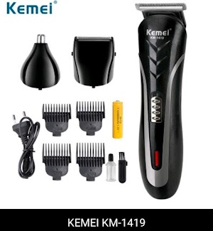 Pencukur Rambut KM-1419 Rechargeable Hair Clipper Alat Cukur | Jenggot | Kumis