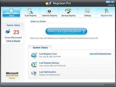 SysTweak Regclean Pro 6.21.65.2601