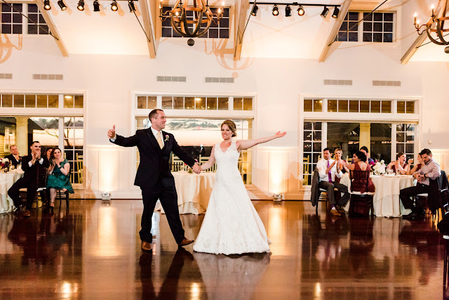 A nautical winter wedding with a spectacular sunset at the Chesapeake Bay Beach Club by Heather Ryan Photography