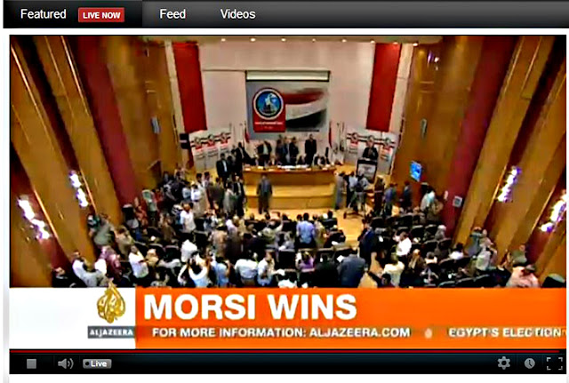 berita al-jazeera : morsi wins