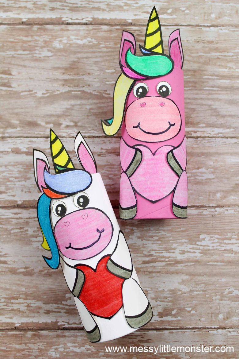 Cardboard Tube Unicorn Craft for Kids