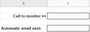 Screenshot of example cell to monitor in spreadsheet