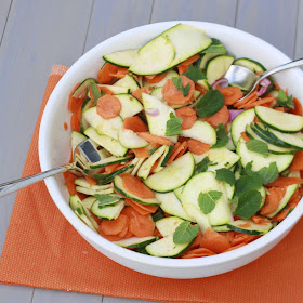 Shaved Carrot Zucchini Salad | The Sweets Life