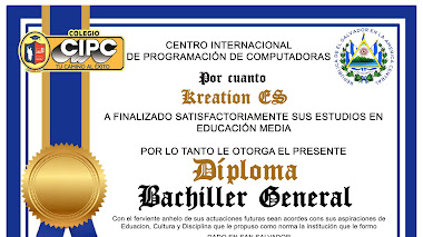 Diploma para escuela y colegio PSD