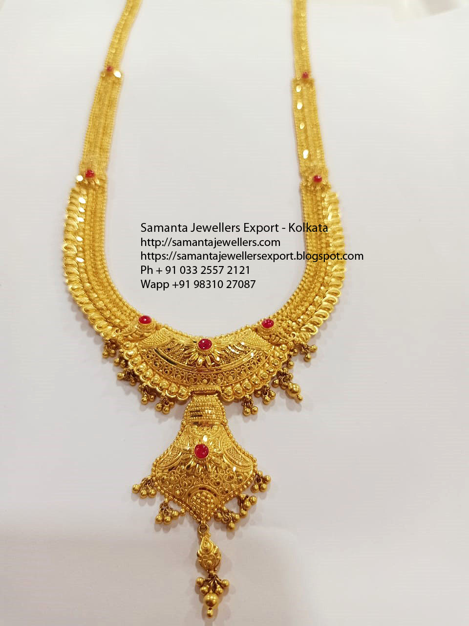 Latest Gold Ranihaar | Long Necklace Designs | U Set, Rani Haar, Long Haram, Designs | Samanta Jewellers | gold jewelery manufacturer kolkata