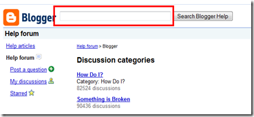 Blogger Help Forum