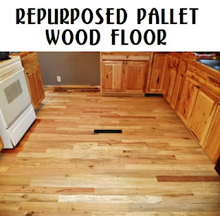 My Pallet Wood Floor ~ Re-purposed Flooring. Hard work, but affordable flooring. Unique flooring ideas.