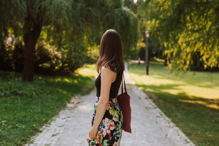 woman sightseeing