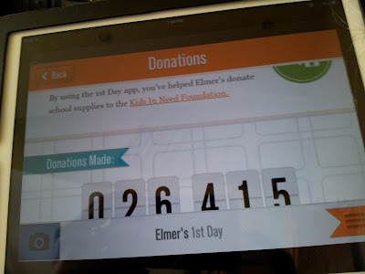 For every photo uploaded, Elmer's 1st Day app provides a donation to Kids In Need