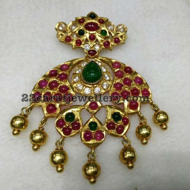 Heavy Kundan Silver Pendant Sets