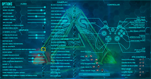 Ark: Survival Evolved Settings