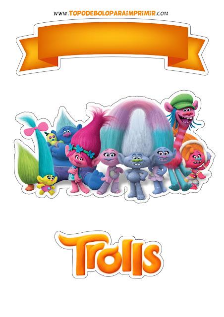 topo de bolo trolls para imprimir