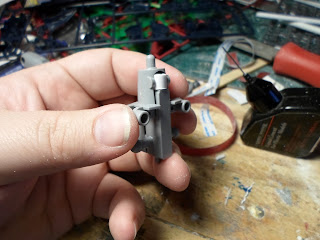 the front section of the hip/waist assembly for the OZ-13MS Gundam Epyon now firmly cemented shut.