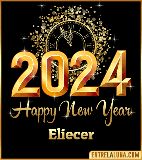 Happy New Year 2024 wishes gif Eliecer