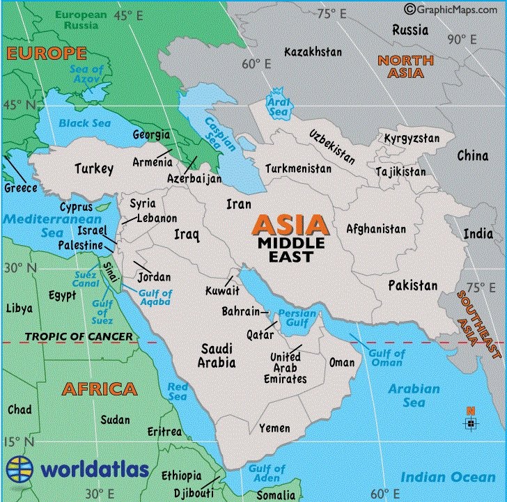 Bendera Negara-negara di Kawasan Timur Tengah - Alif MH