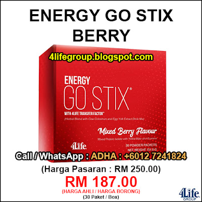 gambar 4Life Energy Go Stix Mixed Berry Flavour