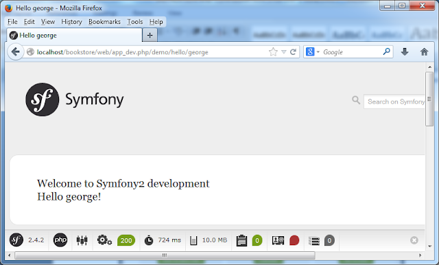 Installation of Symfony