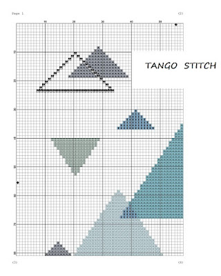 Geometric cat cross stitch pattern Cute animals embroidery - Tango Stitch