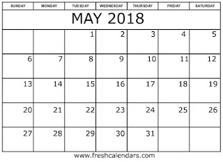 Free Printable Calendar May 2019