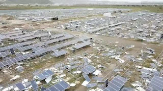 Hurricane Destroys Solar Farm in Puerto Rico (Credit: Bob Meinetz) Click to Enlarge.