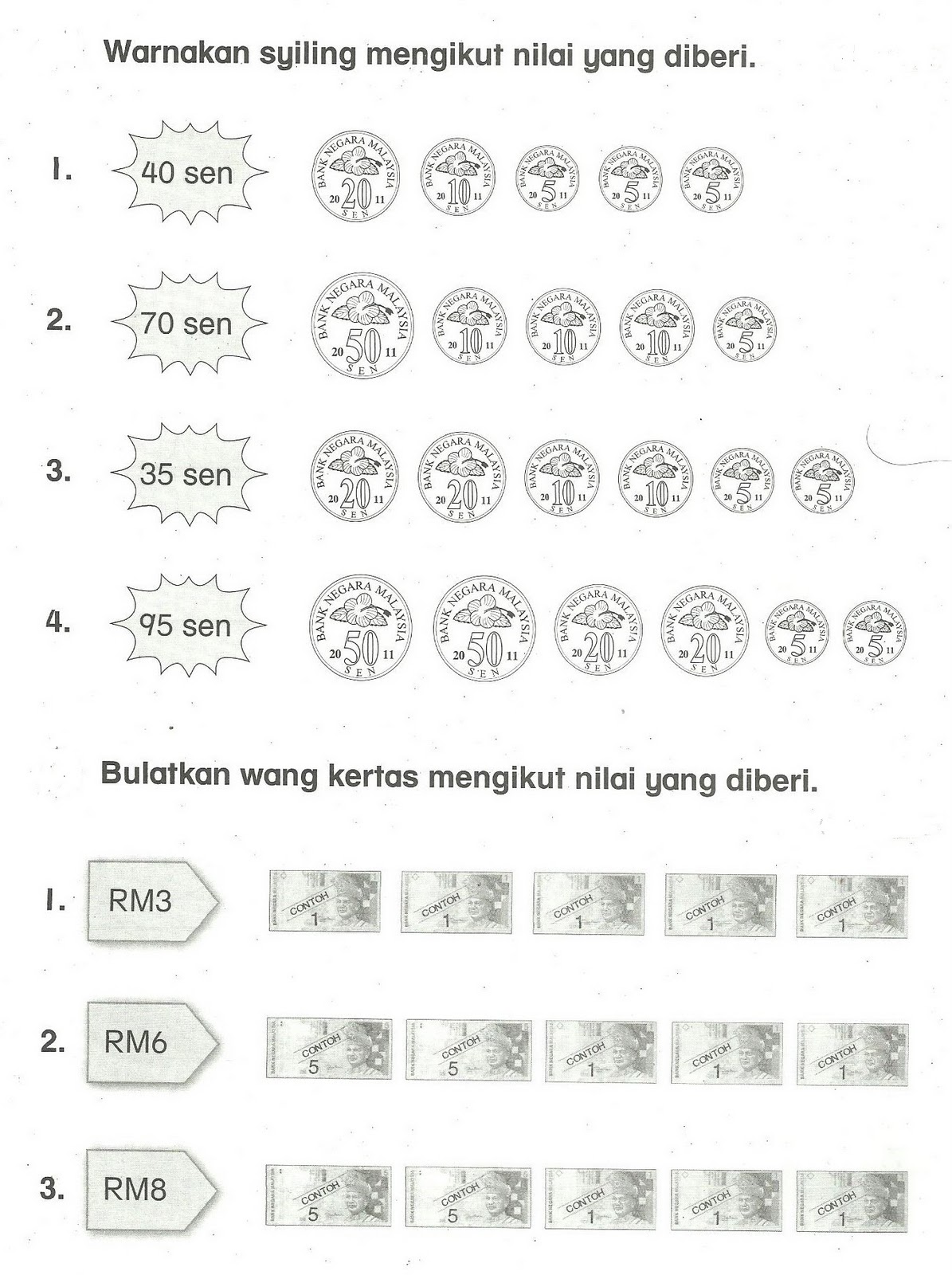 Jom Belajar Matematik Tahun 1: LEMBARAN KERJA MURID