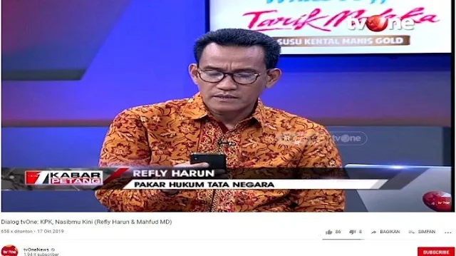 Dengar Perkataan Mahfud MD soal UU KPK, Refly Harun Langsung Buka HP: Kok Bisa Beda-beda Ya?