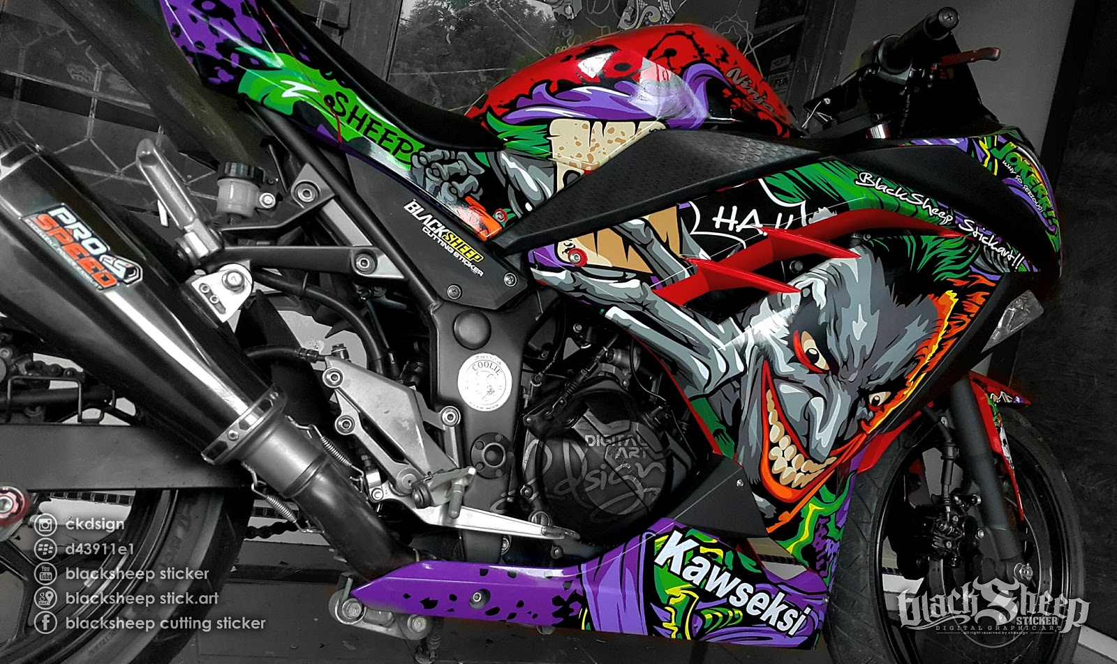 Kawasaki Ninja Joker cutting sticker BlackSheep sticker