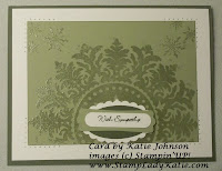 Card made by StampLadyKatie using the Stampin'UP! Medallion Background Stamp.