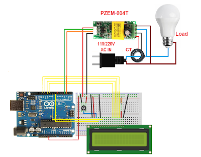 Arduino 220V AC Power meter using PZEM004T