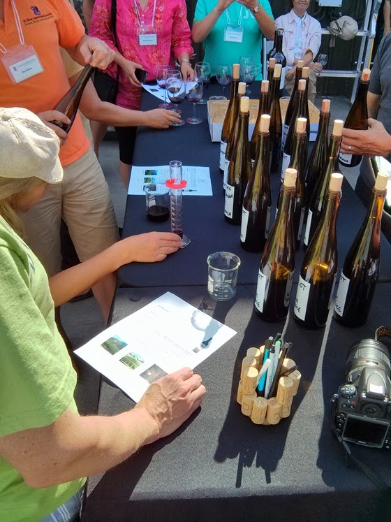 BCWAS members try their hands making the ideal red blend