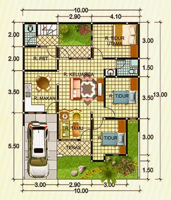 ... denah gambar-gambar rumah type 90 minimalis modern yang saya kumpulkan