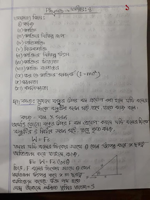 SSC Physics Chapter 4 Hand Note