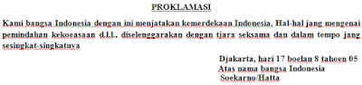 Sejarah: Isi Teks Proklamasi Kemerdekaan Indonesia RI 