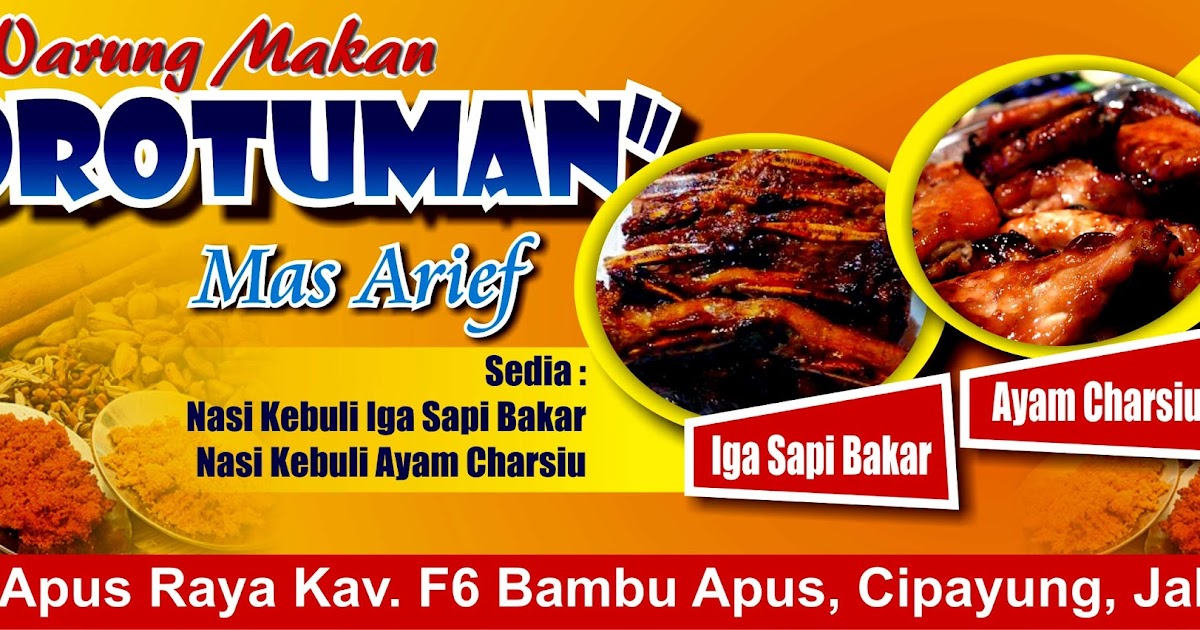 Desain Spanduk Warung Makan  desain brosur & contoh brosur