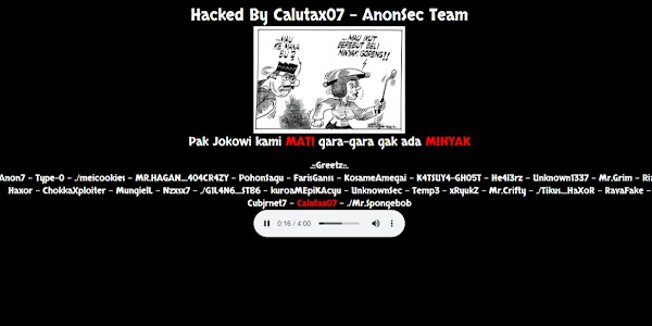Website Arsip Inspektorat Langsakota Diretas Hacker Calutax07