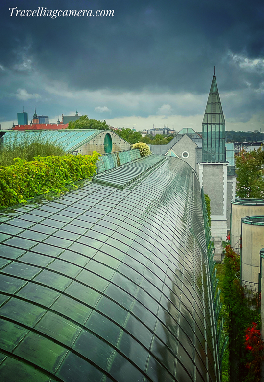 The rooftop garden at the University of Warsaw Library, located in Warsaw, Poland, was designed by landscape architect Irena Bajerska. The garden's design was completed as part of the library's construction project, which was initiated in the late 1990s. The library building, including the rooftop garden, was officially opened to the public in 1999. Irena Bajerska's thoughtful design has since made the rooftop garden a stunning and beloved feature of the University of Warsaw Library, offering visitors a serene and picturesque oasis in the heart of the city.