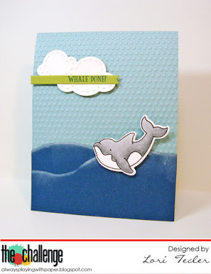 Whale Done card-designed by Lori Tecler/Inking Aloud-stamps from Avery Elle