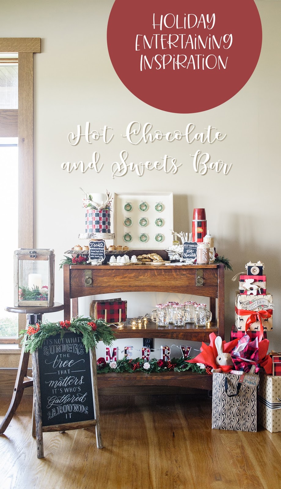 holiday entertaining inspiration: hot chocolate and sweets bar | creativebag.com