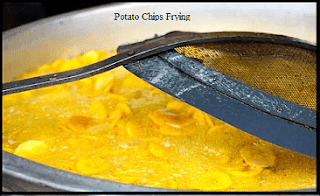 frying chips from edible oil at frying pan,  ultimategrowup.com