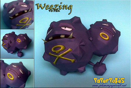 Pokemon Weezing Paper Model