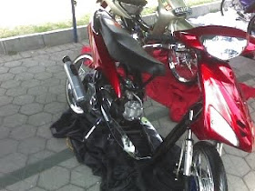 modifikasi motor mio red airbrush